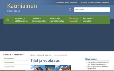 Kauniainen, kokous- ja juhlatilat