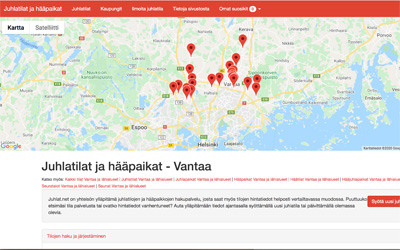 juhlat.net, Vantaa juhlatilat